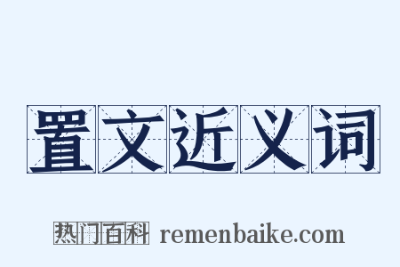 置文近义词是什么意思的图片